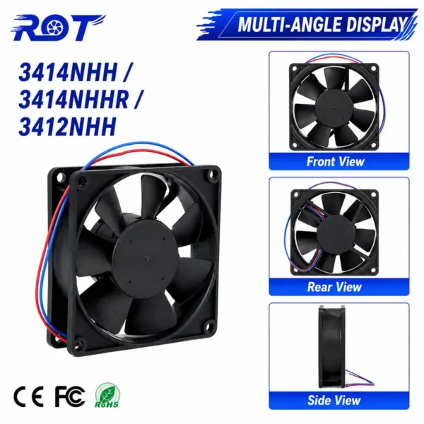 Axial Compact Cooling Fan, 3906, 115V, 92x92x25mm, 9W - view 6
