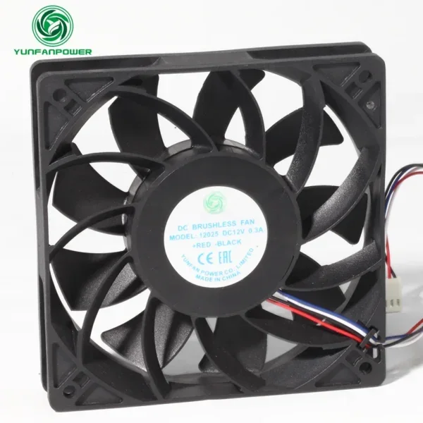 Axial Cooling Fan, 120x120x25mm, 24V/12V