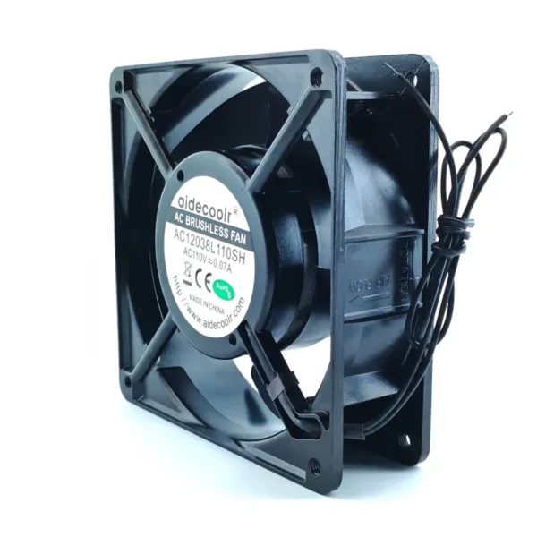 Axial Cooling Fan, 120x120x38mm, 110V, CNC - view 5