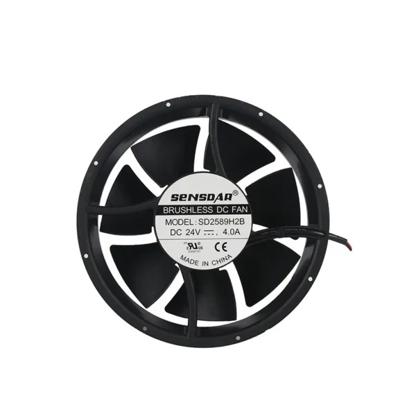 Axial Cooling Fan, 254X89mm, 10inch, DC12V-48V, Aluminum - view 3