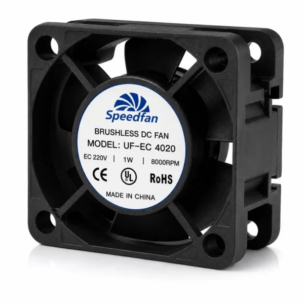 Axial Cooling Fan, 40x40x20mm, 220V, 8000RPM, Brushless
