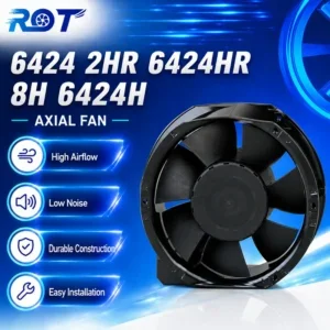 Axial Cooling Fan, 6424, 24V, 172mm, 241CFM