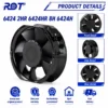 Axial Cooling Fan, 6424, 24V, 172mm, 241CFM - view 5