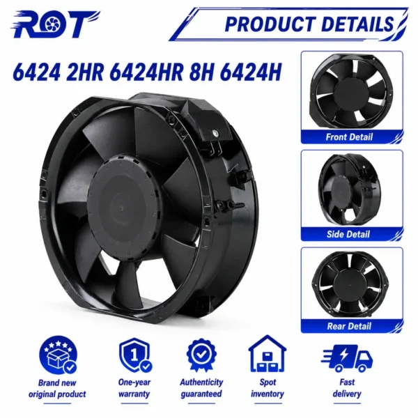 Axial Cooling Fan, 6424, 24V, 172mm, 241CFM - view 5