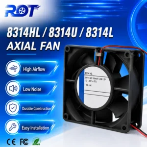Axial Cooling Fan, 8314U, 24V, 80mm, 8032