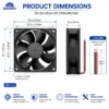 Axial Cooling Fan, 92x92x25mm, 12V, 24V, 48V - view 4