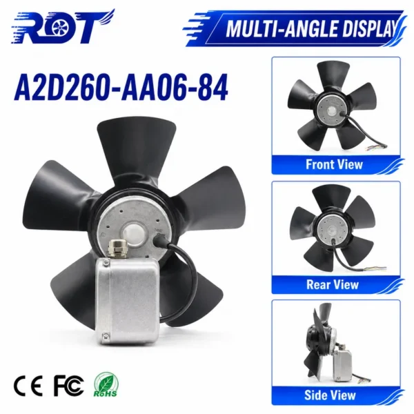 Axial Cooling Fan, A2D260-AA06-84, 3Phase, HVAC - view 5