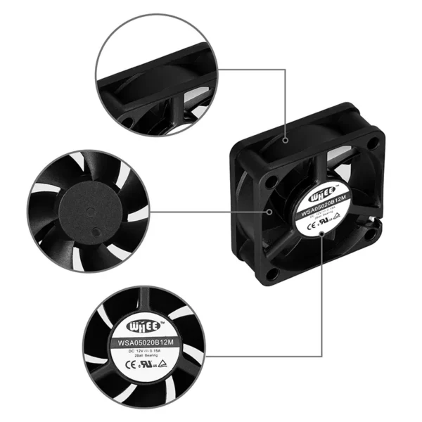 Axial Cooling Fan, Brushless, 50mm, 5V/12V, PWM - view 6