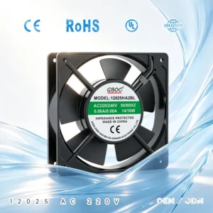 Axial Cooling Fan, GBOC, 4.72", 12025, AC220/240V