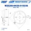 Axial Cooling Fan, W2E200-HH38-05, 230VAC, 80W, 2800RPM - view 3