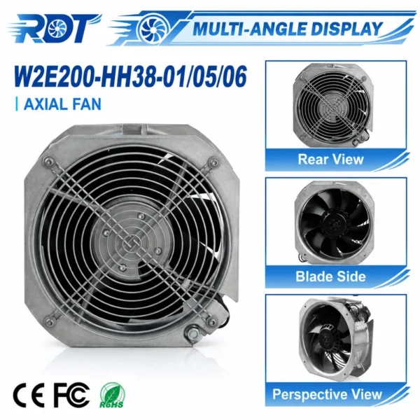 Axial Cooling Fan, W2E200-HH38-05, 230VAC, 80W, 2800RPM - view 6