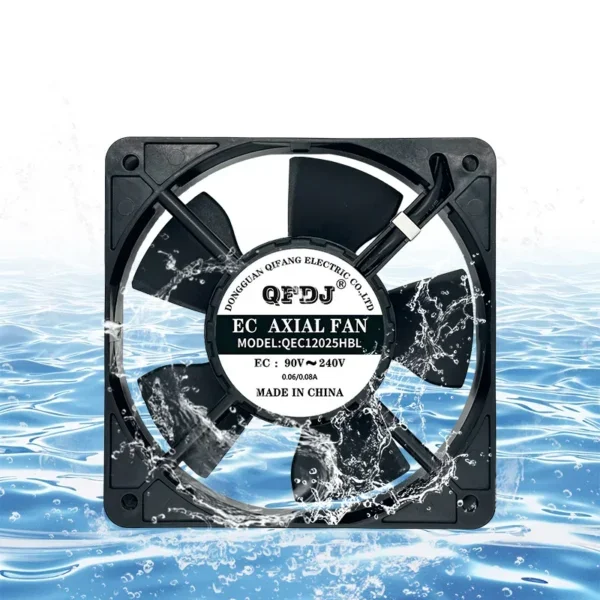 Axial Cooling Fan, Waterproof, IP65/IP67/IP68, 120x120x25mm