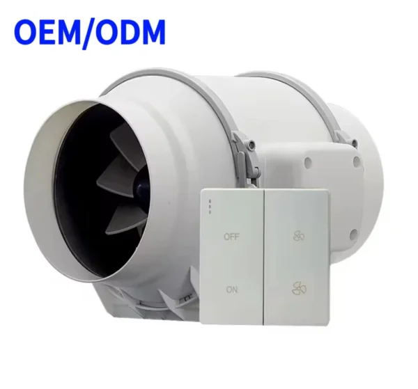 Axial Duct Fan, Plastic, 220-240V, 3000, RPM