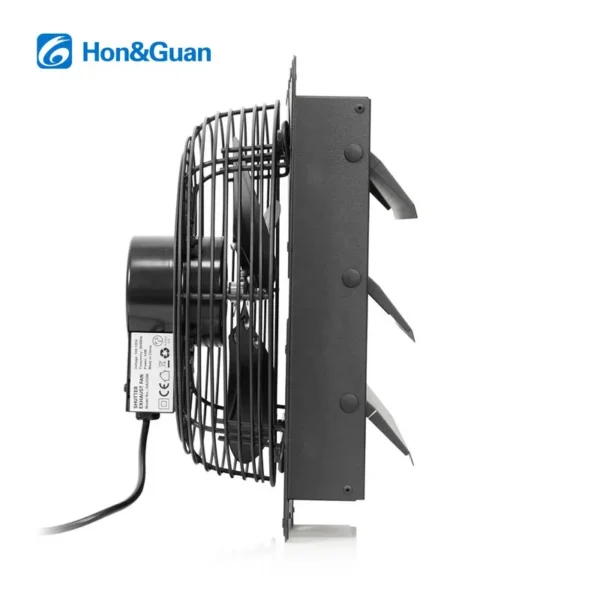 Axial Exhaust Shutter Fan, HONGGUAN, 300mm, 110V, Aluminum - view 4