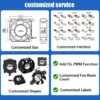 Axial Fan, 120mm, 120x120x38mm, 110V, 220V - view 5