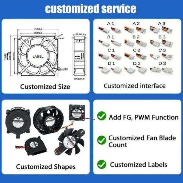 Axial Fan, 120mm, 120x120x38mm, 110V, 220V - view 5
