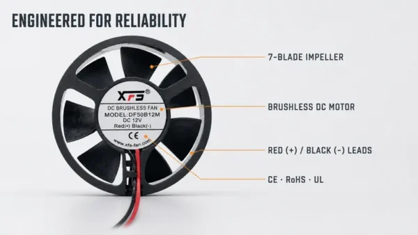 Axial Fan, 12V/24V, DF50B12M - view 2