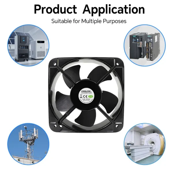 Axial Fan, 200x200x60mm, 24v, 48v, IP55 - view 4