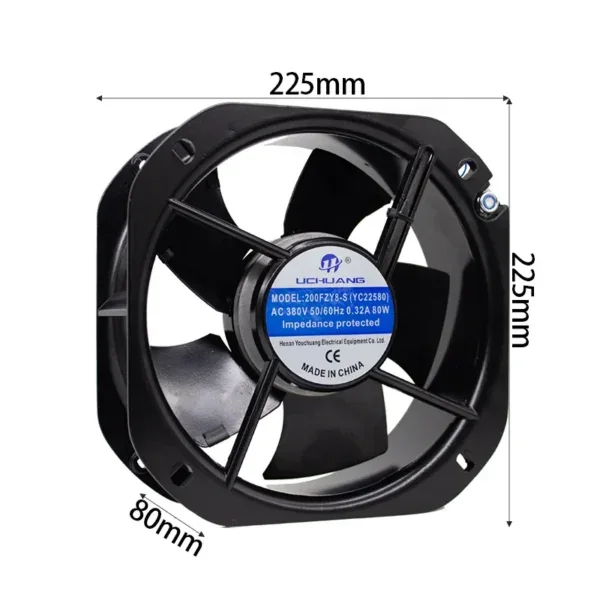 Axial Fan, 22580, 225*80mm, Cast