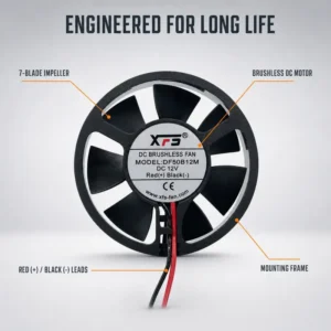 Axial Fan, 24V, PBT, DF50B12M