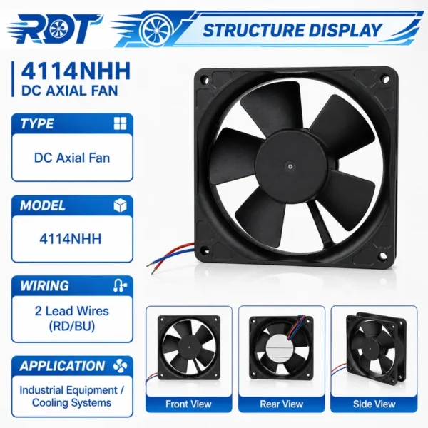 Axial Fan, 4114NHH, 24V, 120mm, 12038 - view 2