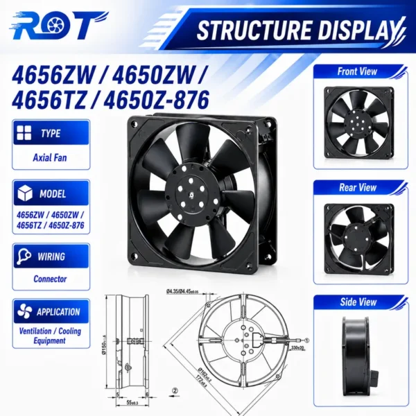 Axial Fan, 4656ZW, 230V, 19W, 12038 - view 2