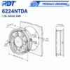 Axial Fan, 6224NTDA, Brushless - view 3