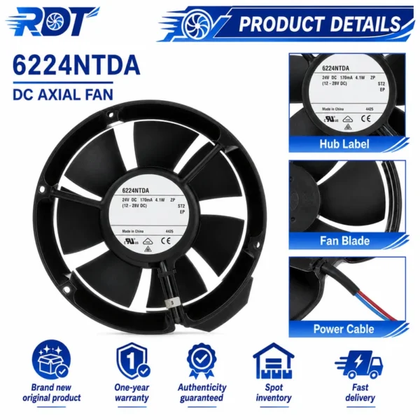 Axial Fan, 6224NTDA, Brushless - view 5
