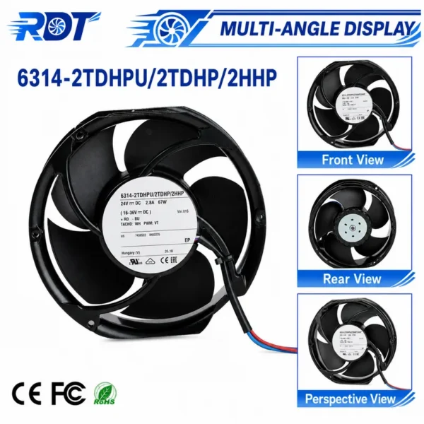 Axial Fan, 6314-2TDHPU/2TDHP/2HHP, 172mm, 24V - view 6