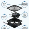Axial Fan, 63Pa, IP34, 230VAC, 200mm - view 4