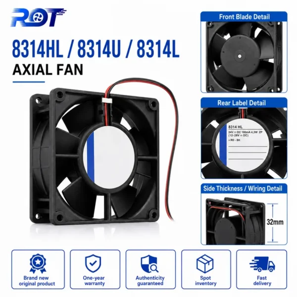Axial Fan, 8314L, 24VDC, 80mm, RPM - view 5