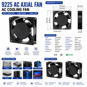 Axial Fan, 9225, 92x92x25mm