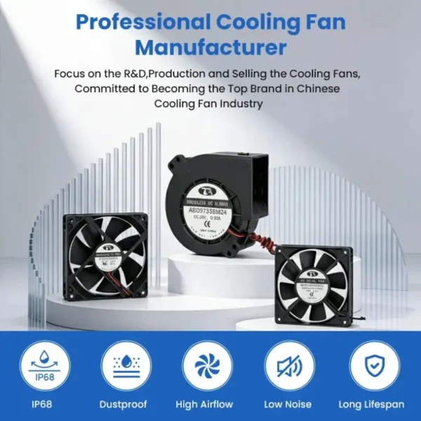 Axial Fan, 92x92x25mm, 12V, 24V - view 6