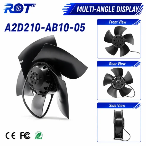Axial Fan, A2D210-AB10-05, 400V, 130W, 3050RPM - view 6