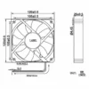 Axial Fan, IP65, Waterproof, 120mm, 25mm - view 6