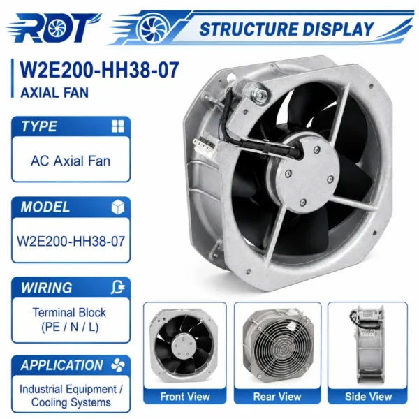 Axial Fan, W2E200-HH38-07, 230 V, Electric - view 2