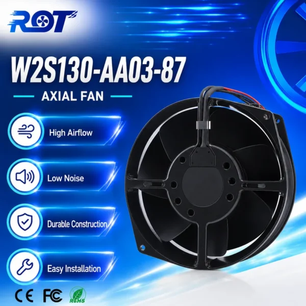 Axial Fan, W2S130-AA03-87, 230V, 45W, 150mm