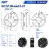 Axial Fan, W2S130-AA03-87, 230V, 45W, 150mm - view 3