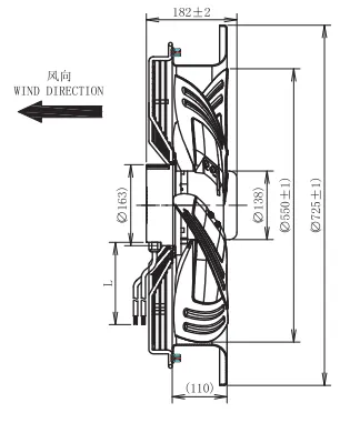 Axial Flow Blower, AFL, A3P550-EC137-053, Aluminum, 3-Year - view 3
