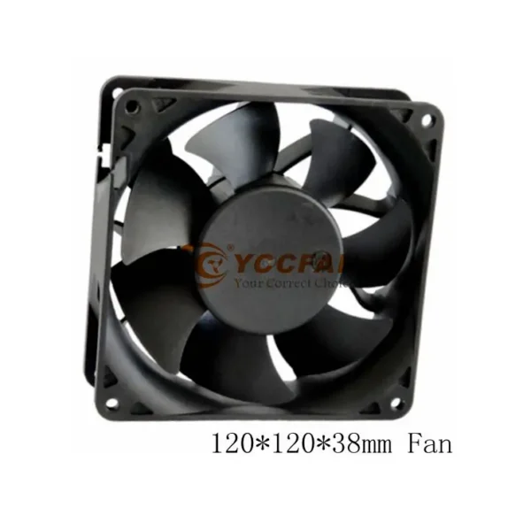 Axial Flow Cooling Fan, 120mm, 110, 220vac, 120*120*38mm - view 2