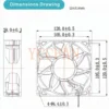 Axial Flow Cooling Fan, 120mm, 110, 220vac, 120*120*38mm - view 3
