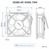 Axial Flow Cooling Fan, 20060mm, 2006FZY6-S, FORT, 220V - view 3