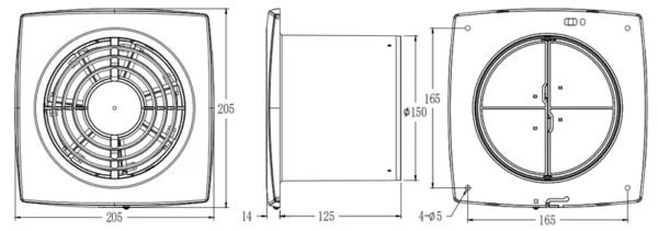 Axial Flow Exhausted Fan, 6", CCC - view 6