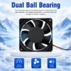 Axial Flow Fan, 120x120x25mm, WKH, 1212LB, 12V - view 3