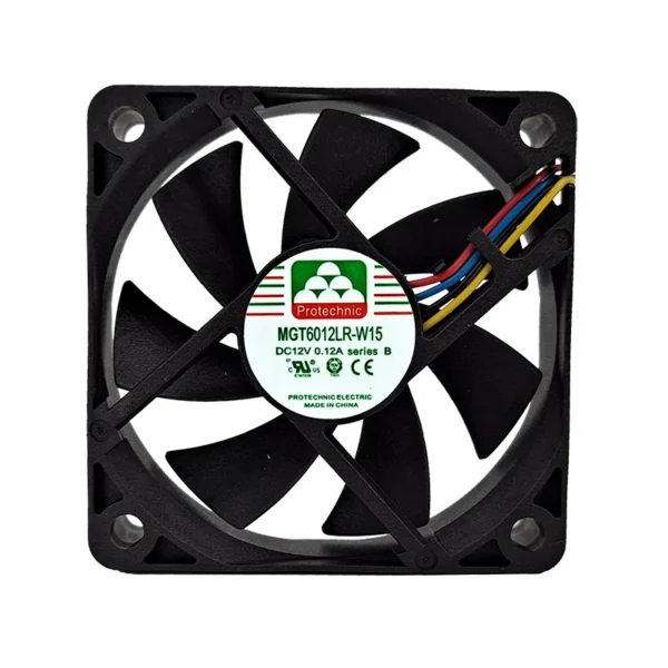 Axial Flow Fan, 12V, 0.12A, MGT6012LR-W15(B, 60x60x15mm - view 2