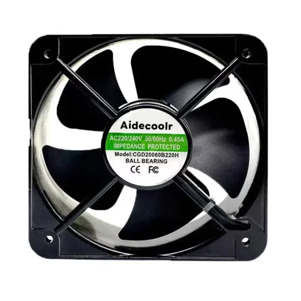 Axial Flow Fan, 200*200*60mm, 220V, CFM, Brushless