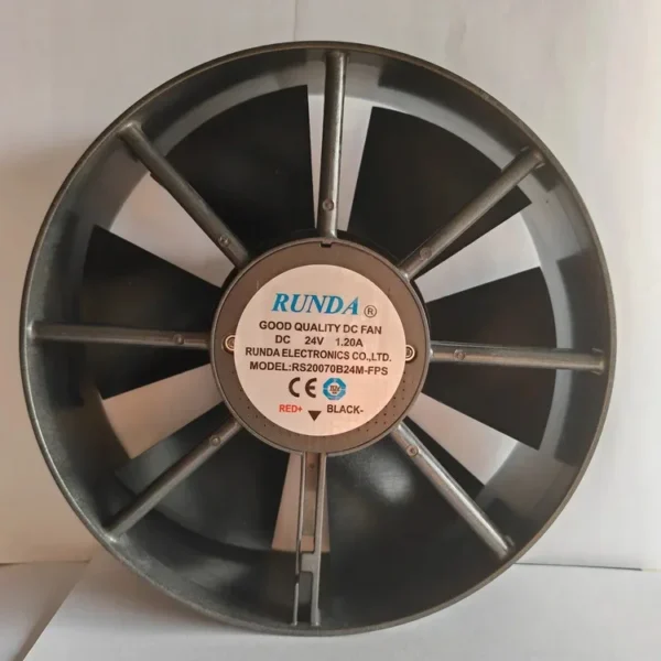 Axial Flow Fan, 200mm, RUNDA, PBT, 200X200X70MM - view 2
