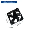 Axial Flow Fan, 200x200x60mm, 70000, 24/48V, Plastic - view 3