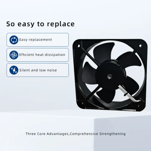Axial Flow Fan, 200x200x60mm, 70000, 24/48V, Plastic - view 5