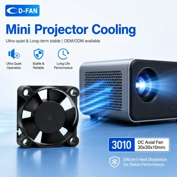 Axial Flow Fan, 3010, 5V/12V, 30mm, Plastic